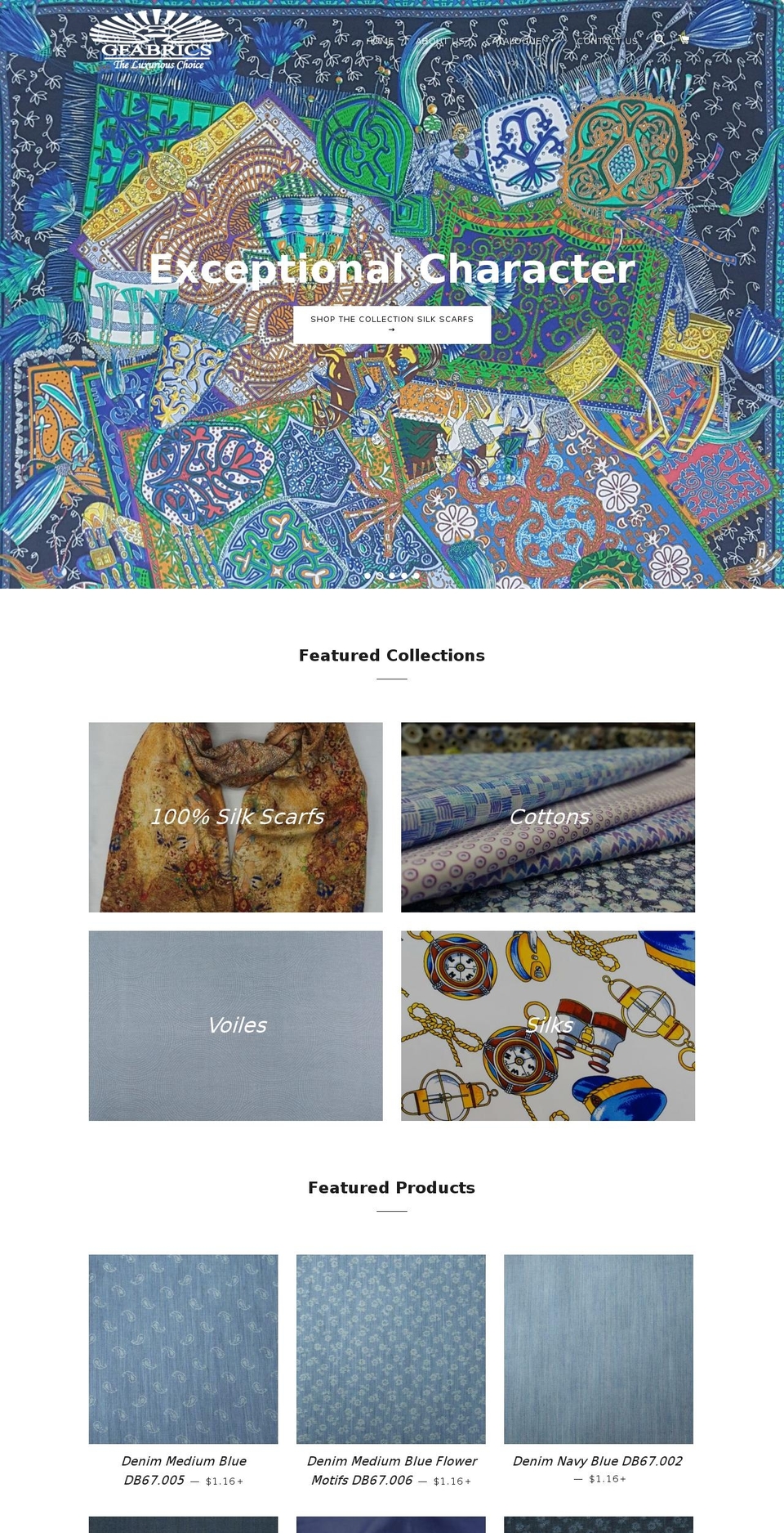 shop.gfabrics.com — Shopify storefront screenshot