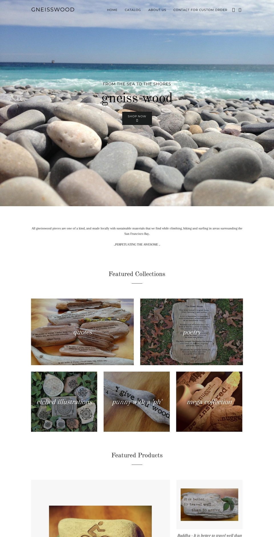 shop.gneisswood.com shopify website screenshot