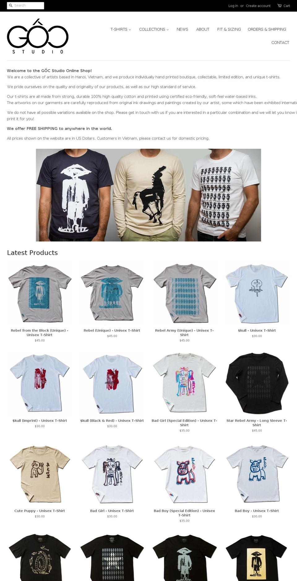 shop.gocstudiovietnam.com — Shopify storefront screenshot