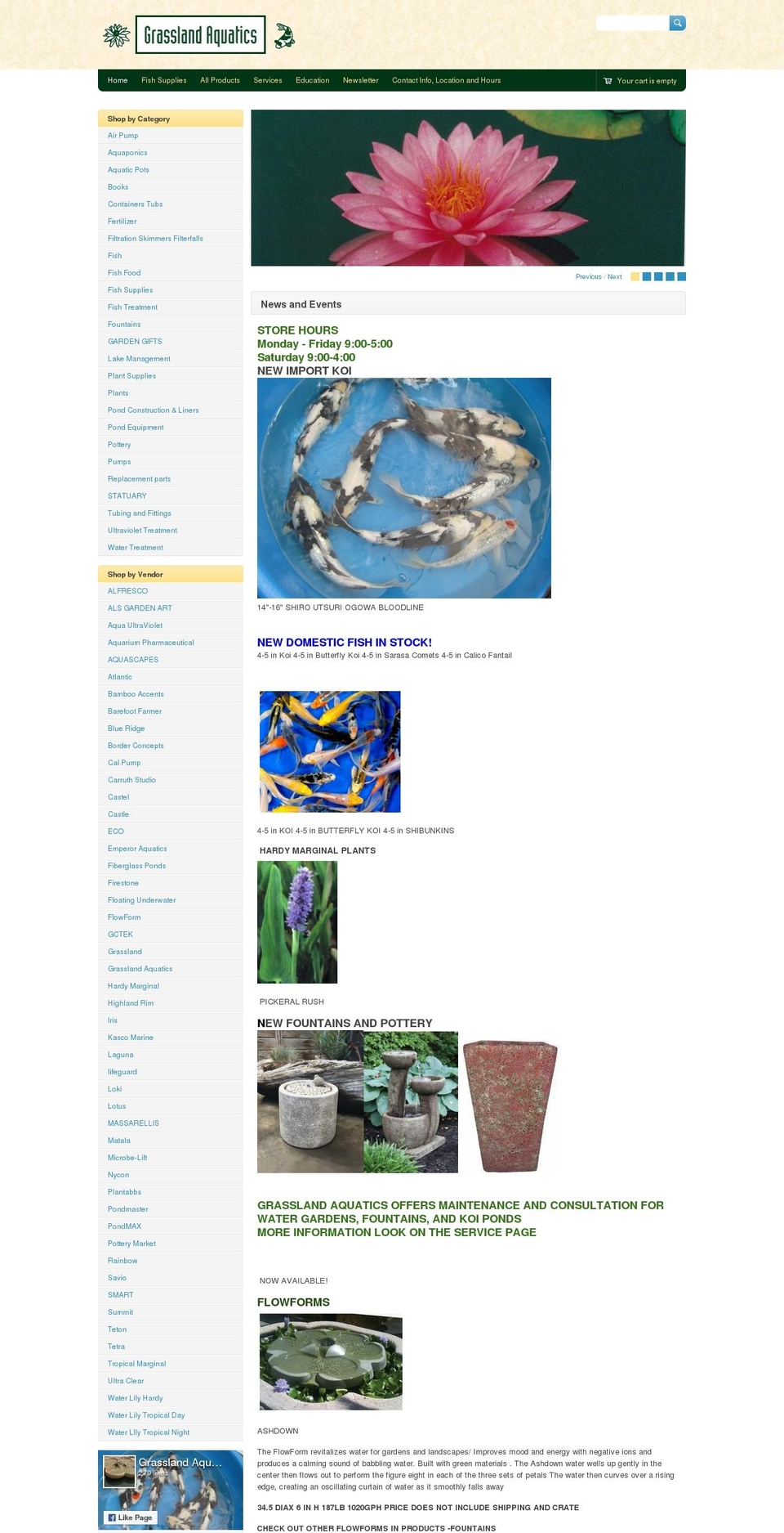 18-july-2015megatronic Shopify theme site example shop.grasslandaquatics.com