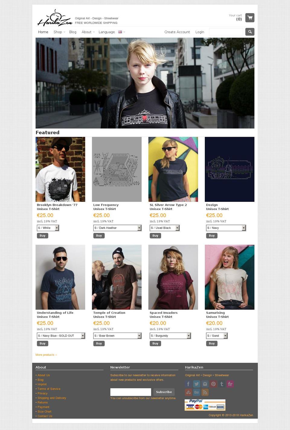 shop.harikazen.com shopify website screenshot