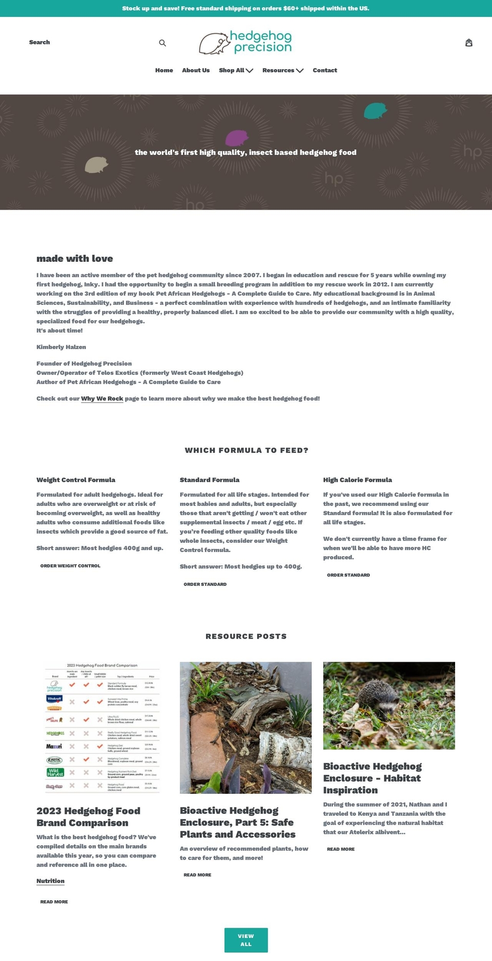 shop.hedgehogprecision.com shopify website screenshot