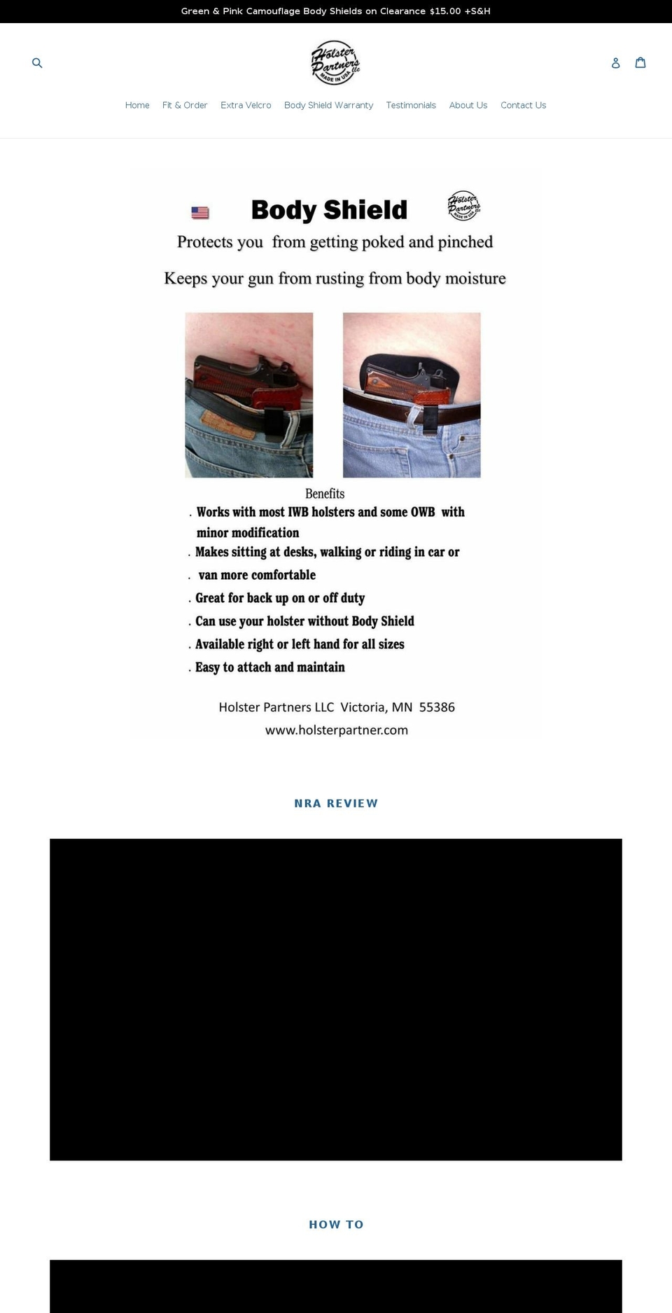 shop.holsterpartner.com — Shopify storefront screenshot