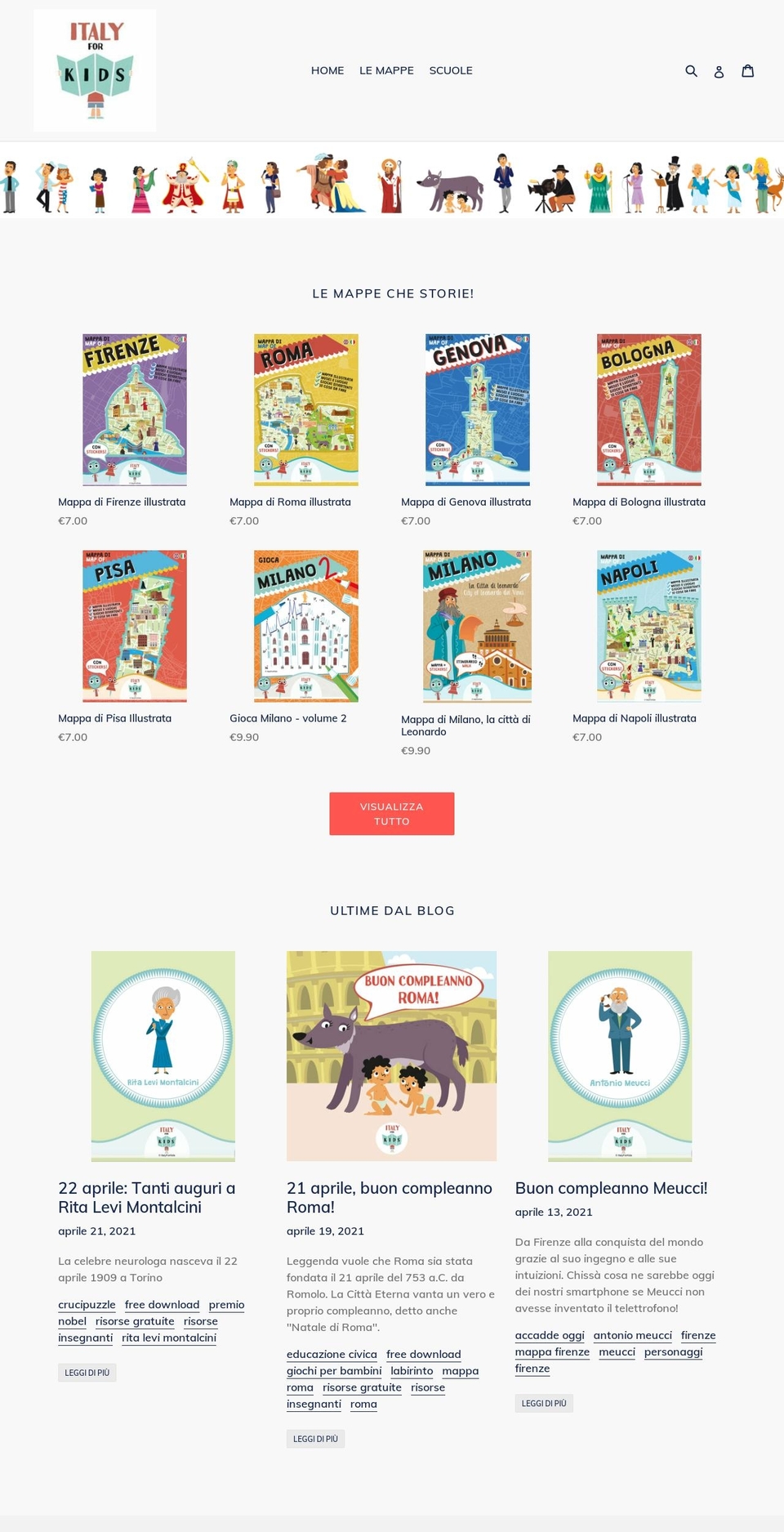 shop.italyforkids.net shopify website screenshot