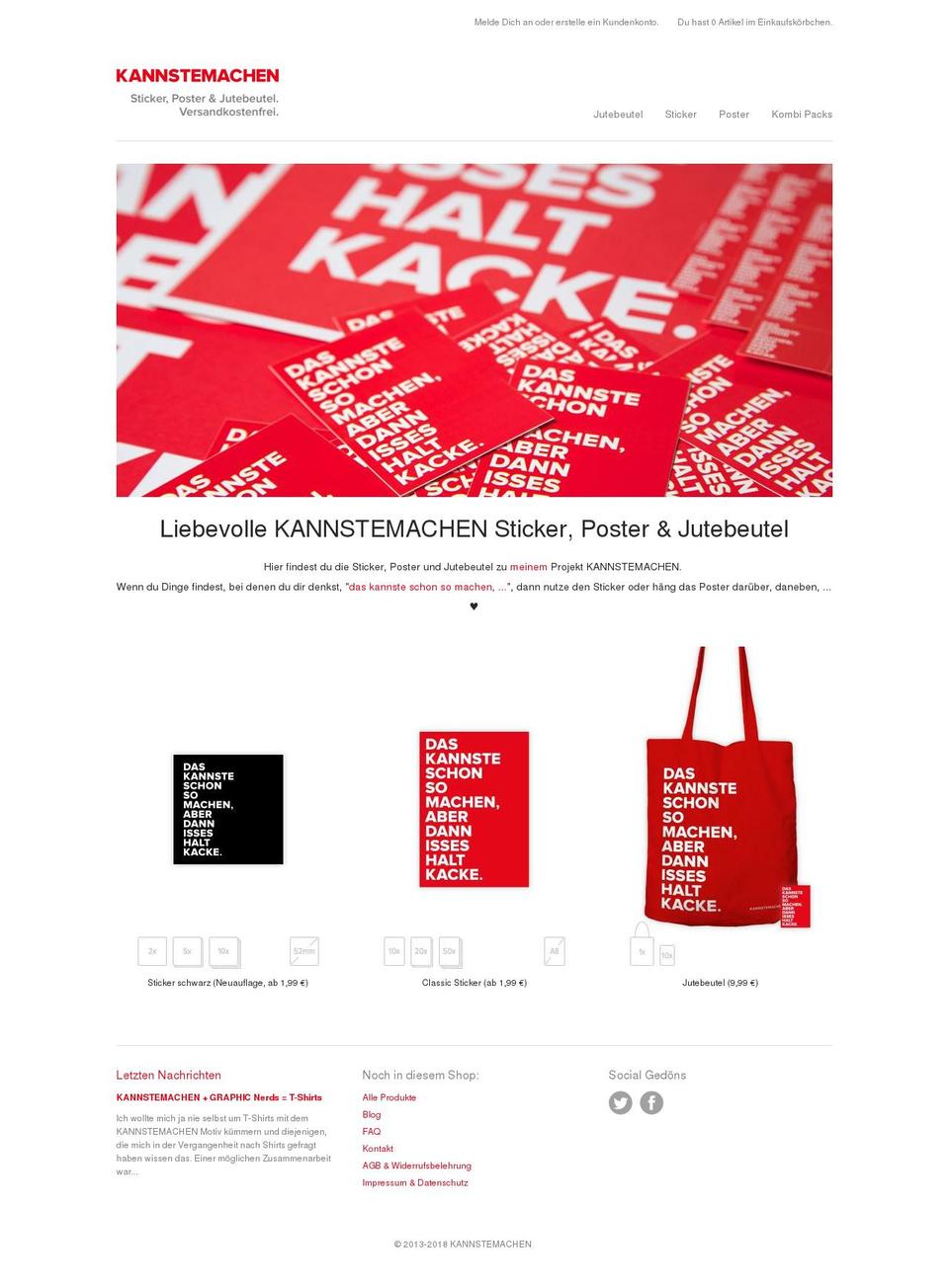 shop.kannstemachen.de shopify website screenshot