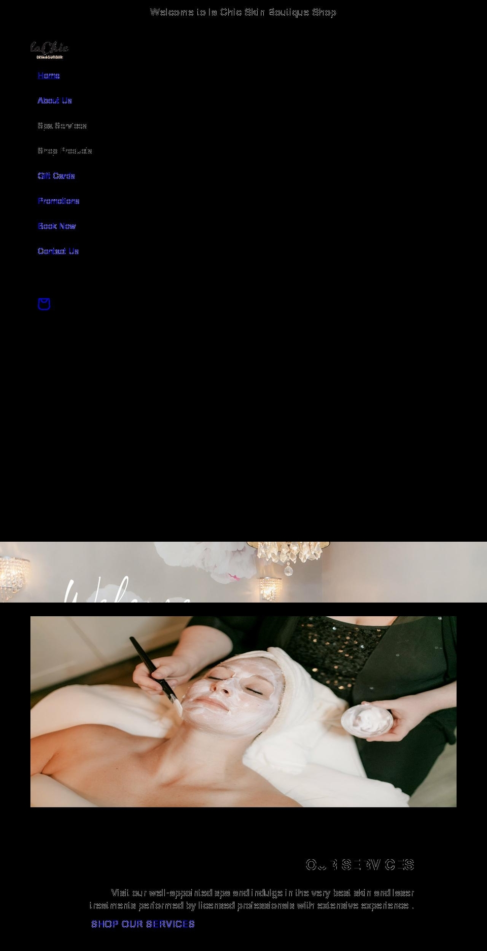 shop.lachicskinboutique.com shopify website screenshot