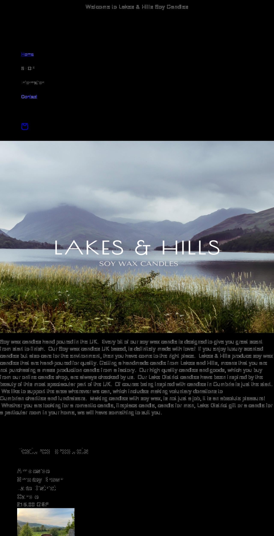 shop.lakesandhills.co.uk shopify website screenshot