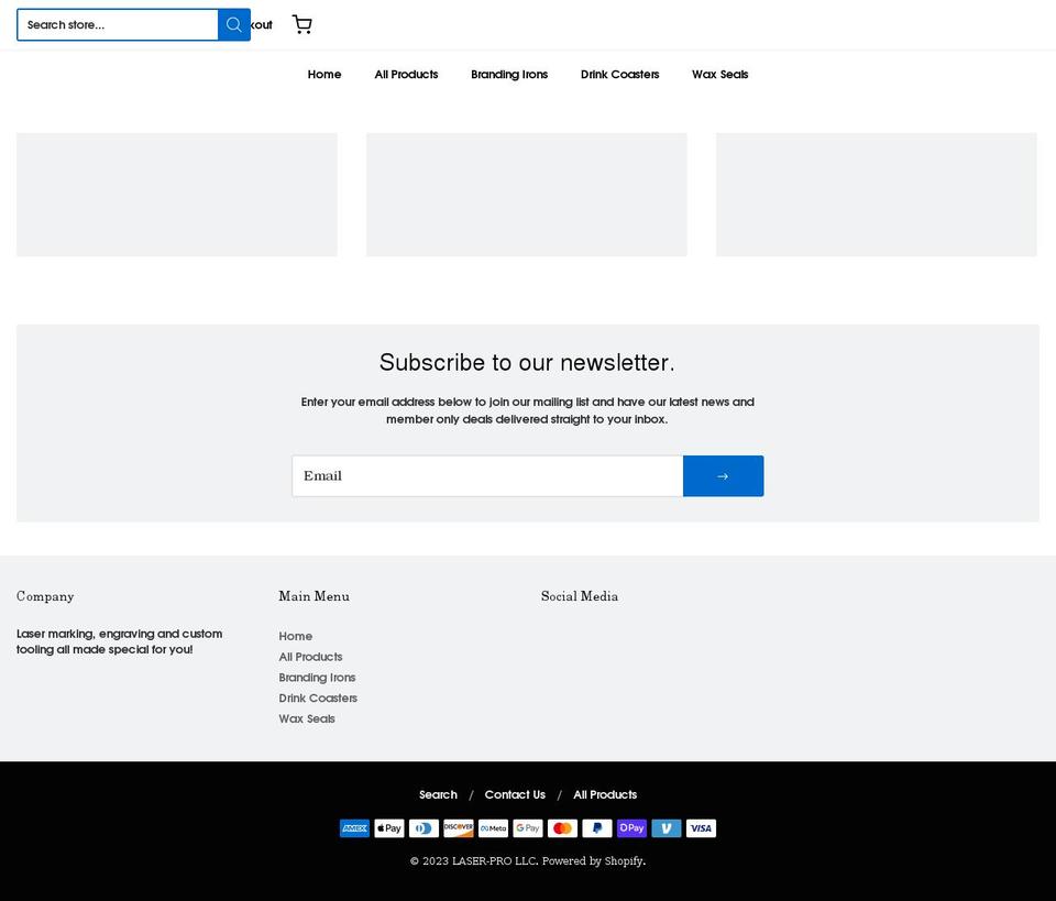 shop.laser-pro.llc shopify website screenshot