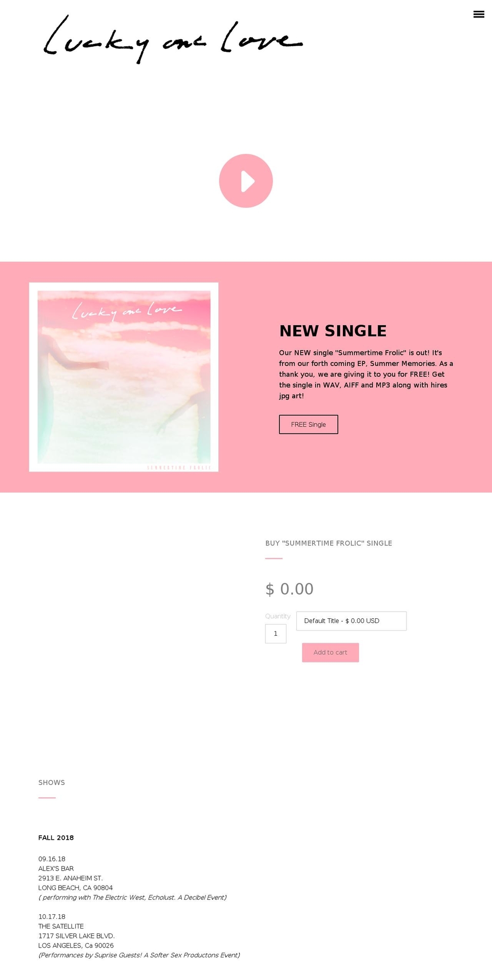 shop.luckyandlove.com shopify website screenshot