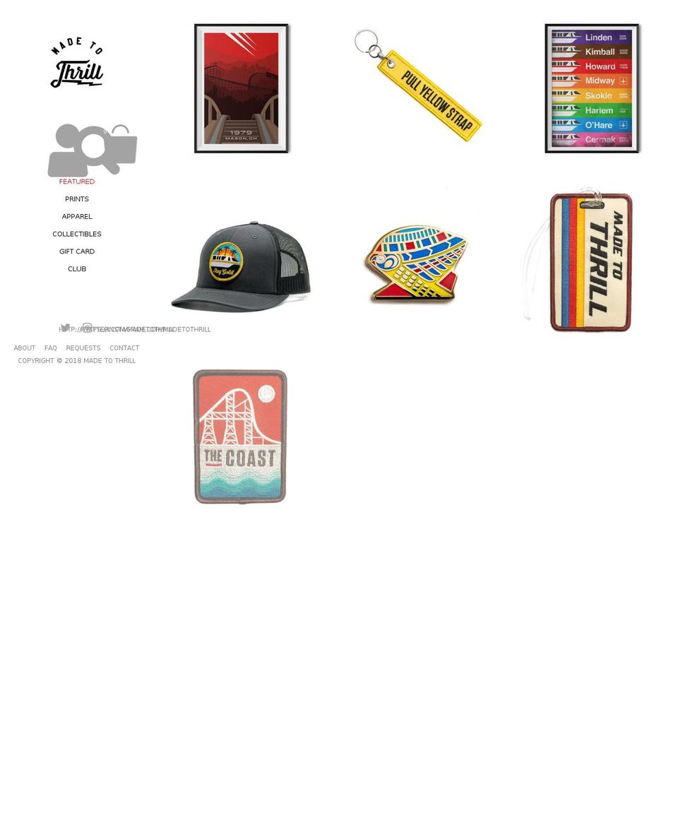 shop.madetothrill.com shopify website screenshot
