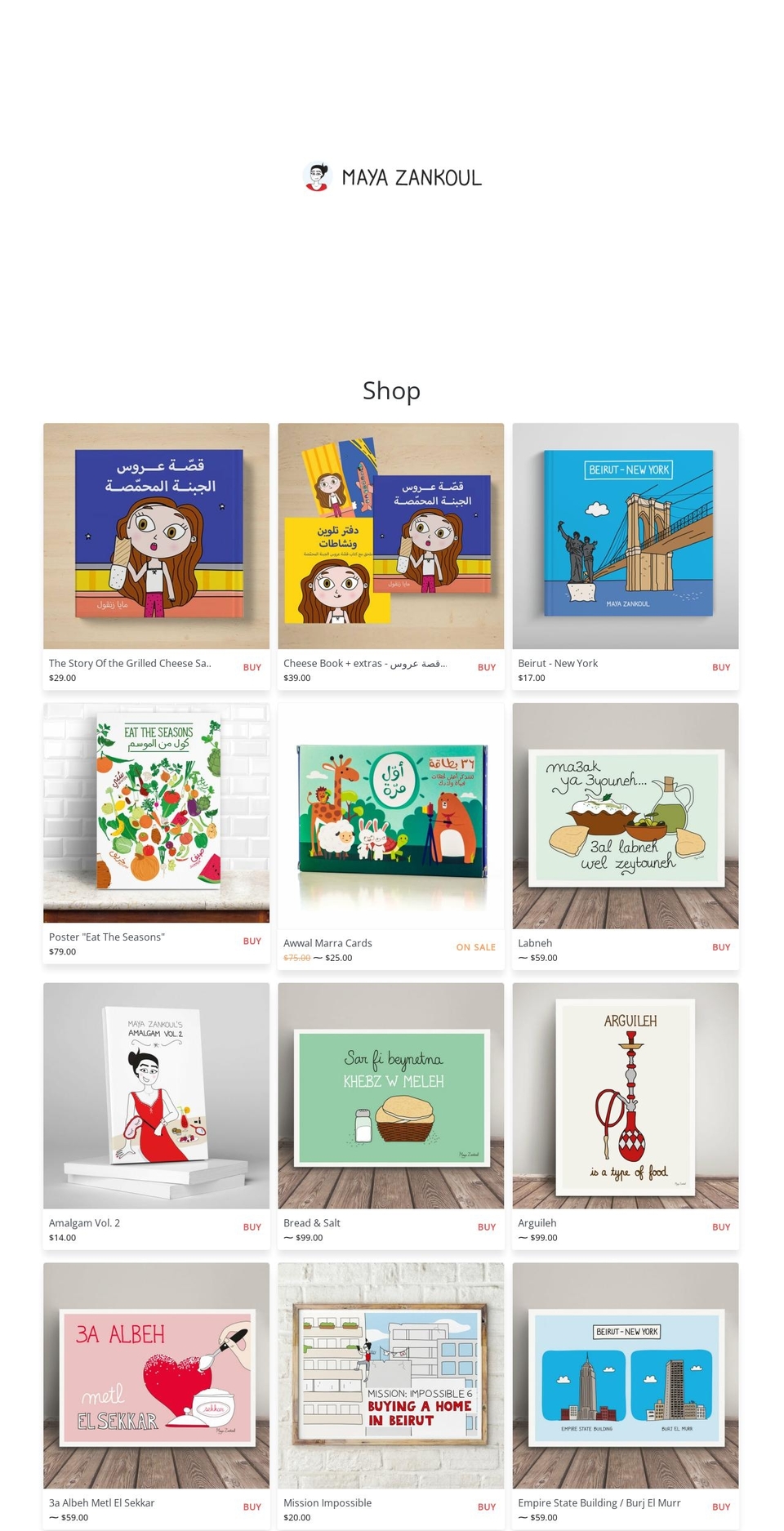 shop.mayazankoul.com shopify website screenshot