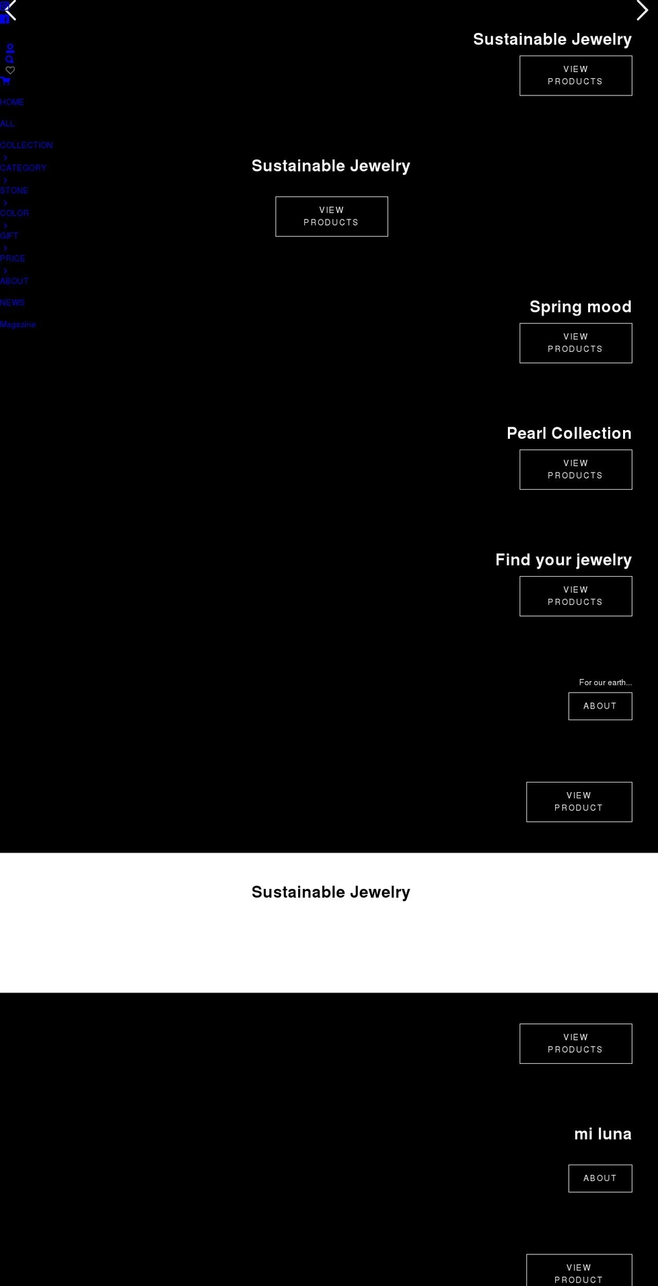 shop.miluna.tokyo shopify website screenshot