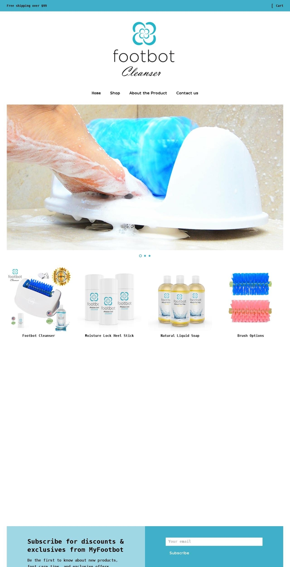 shop.myfootbot.com shopify website screenshot