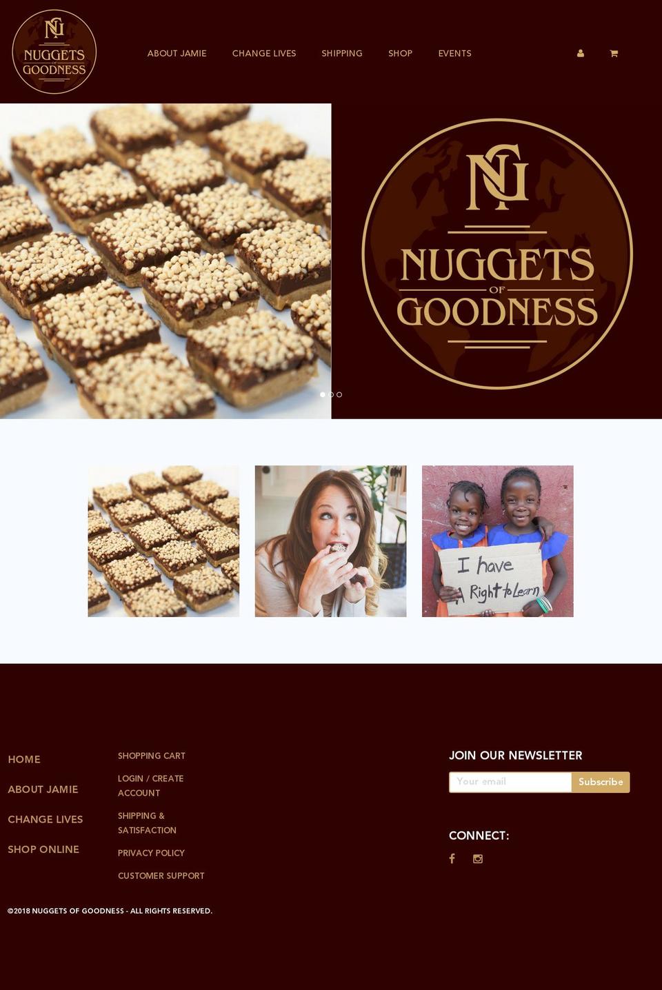 bootstrapify Shopify theme site example shop.nuggetsofgoodness.com