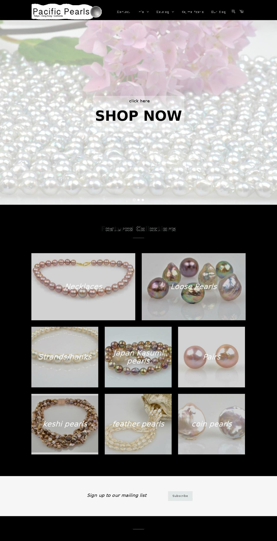 shop.pacificpearls.us shopify website screenshot