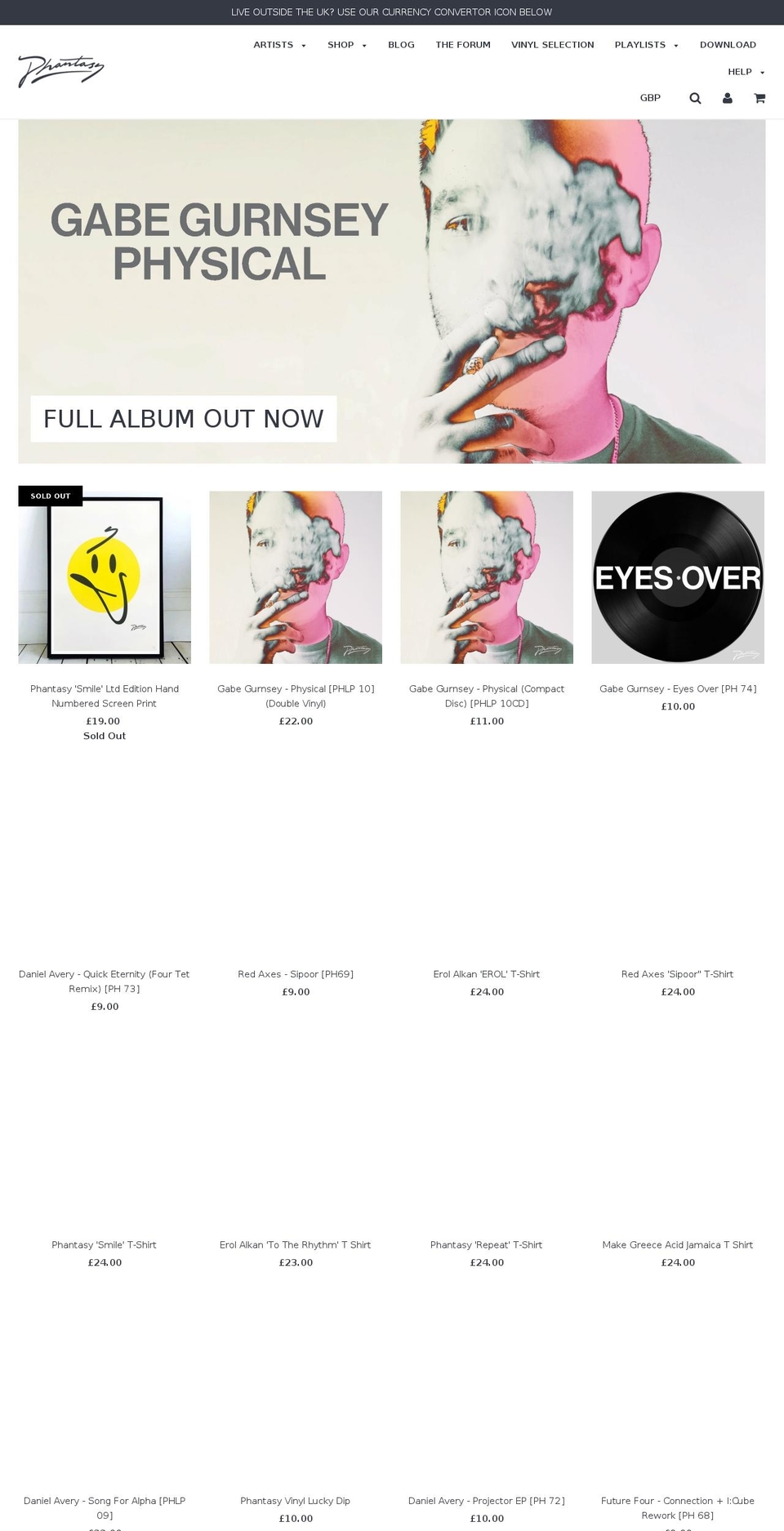 shop.phantasysound.co.uk shopify website screenshot