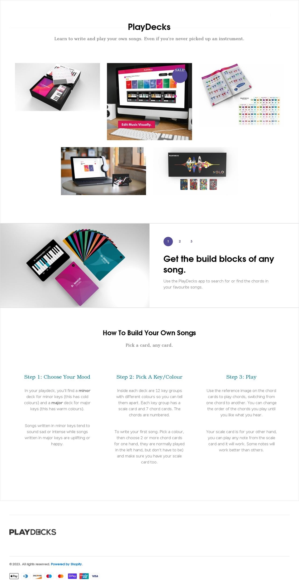 shop.playdecks.com shopify website screenshot