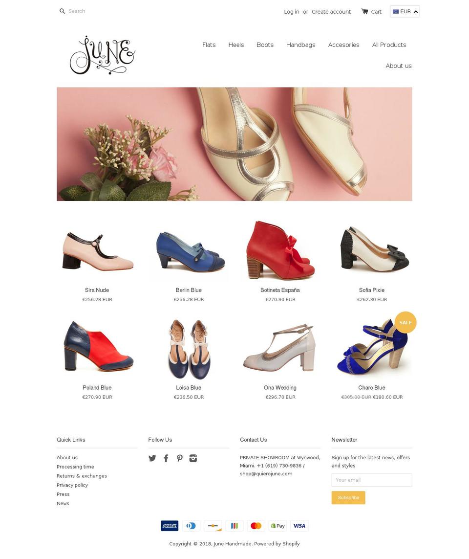 shop.quierojune.com shopify website screenshot