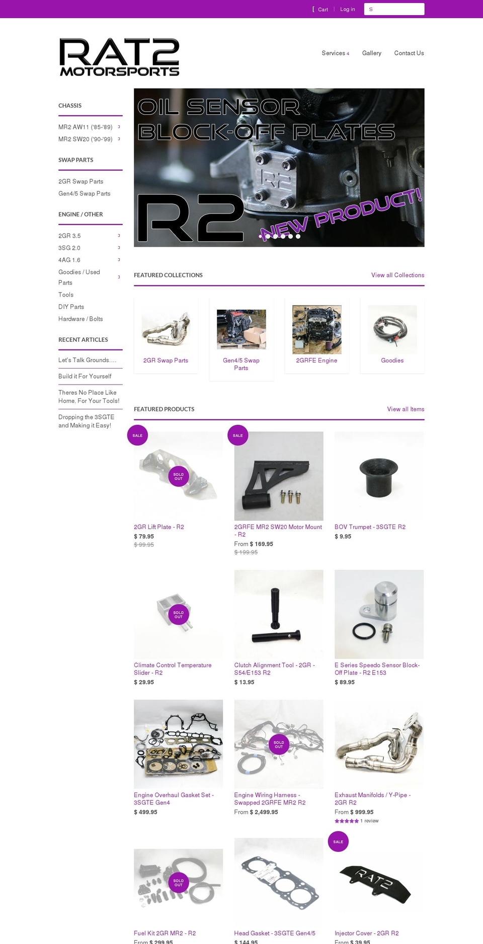 shop.rat2motorsports.com shopify website screenshot