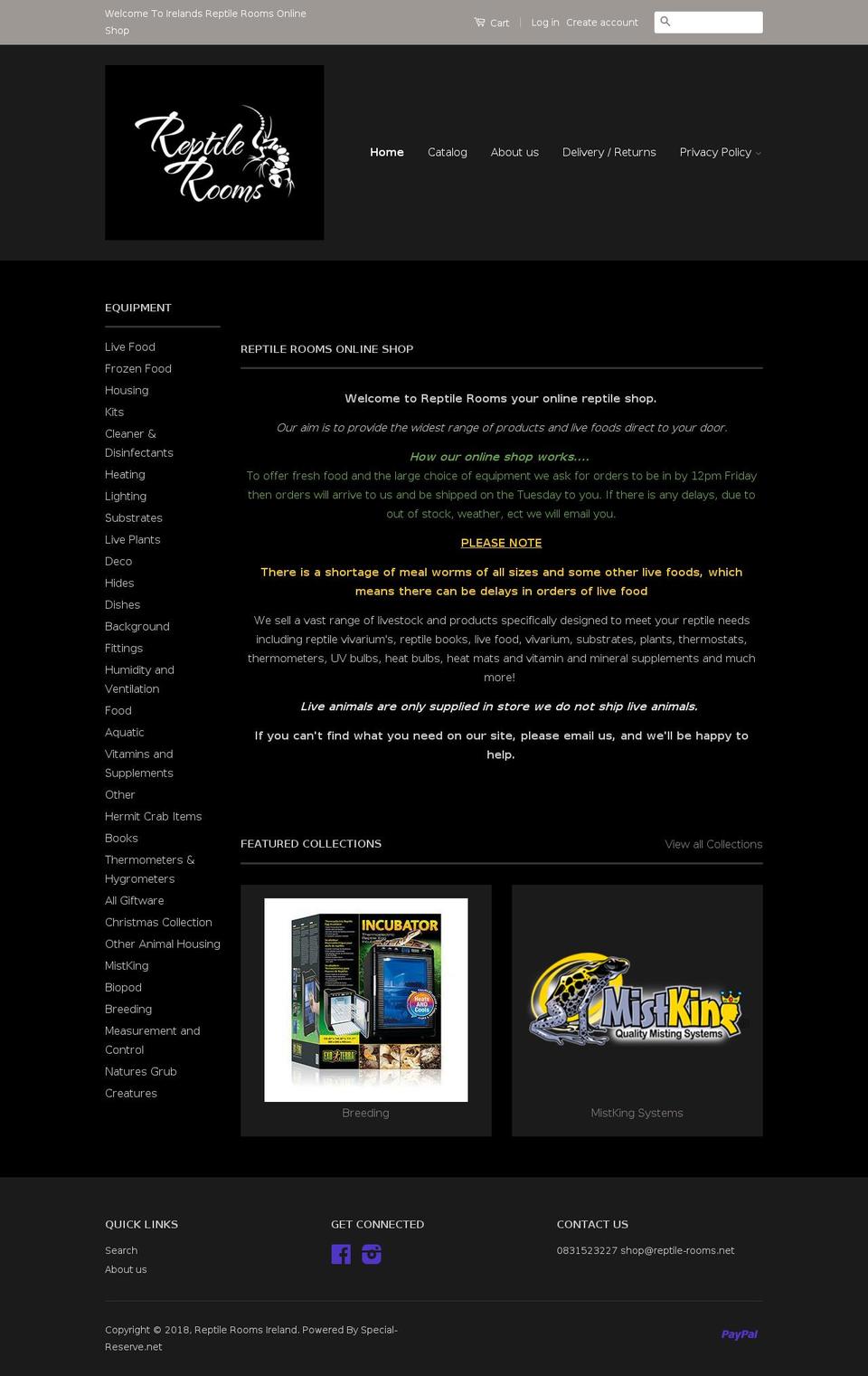 shop.reptile-rooms.net shopify website screenshot