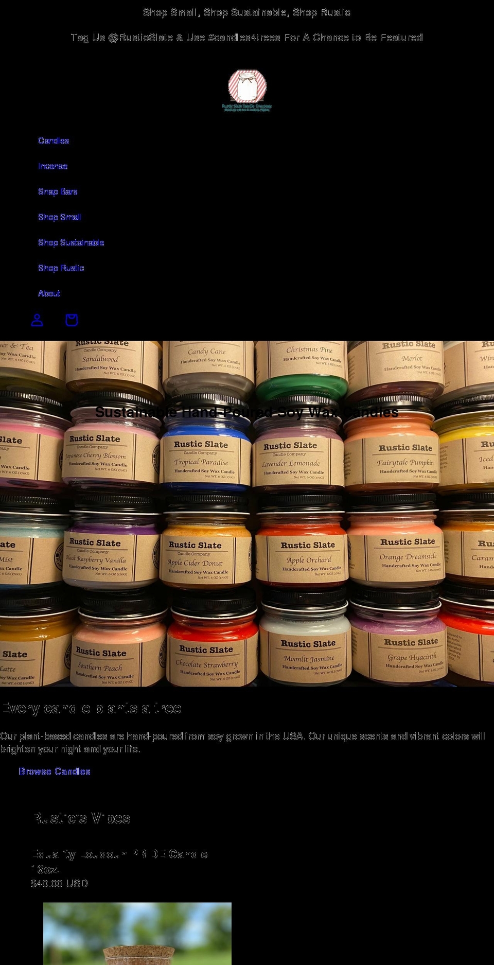 shop.rusticslate.net shopify website screenshot