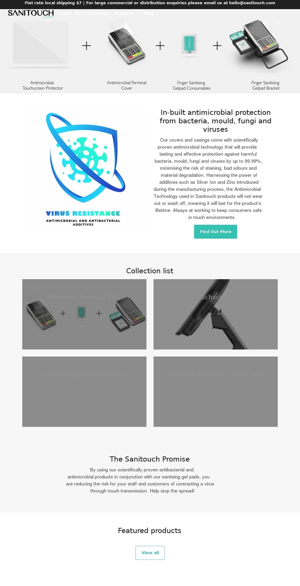 shop.sanitouch.com shopify website screenshot
