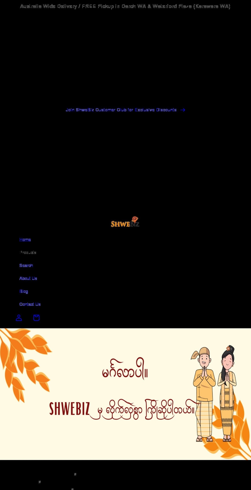 shop.shwebiz.com shopify website screenshot