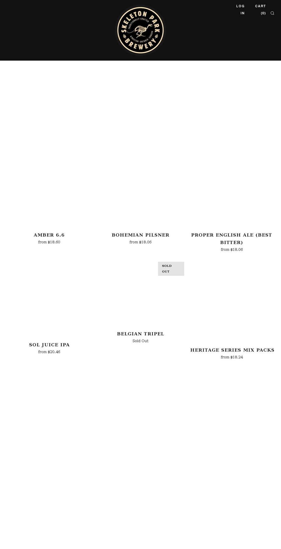 shop.skeletonpark.ca shopify website screenshot