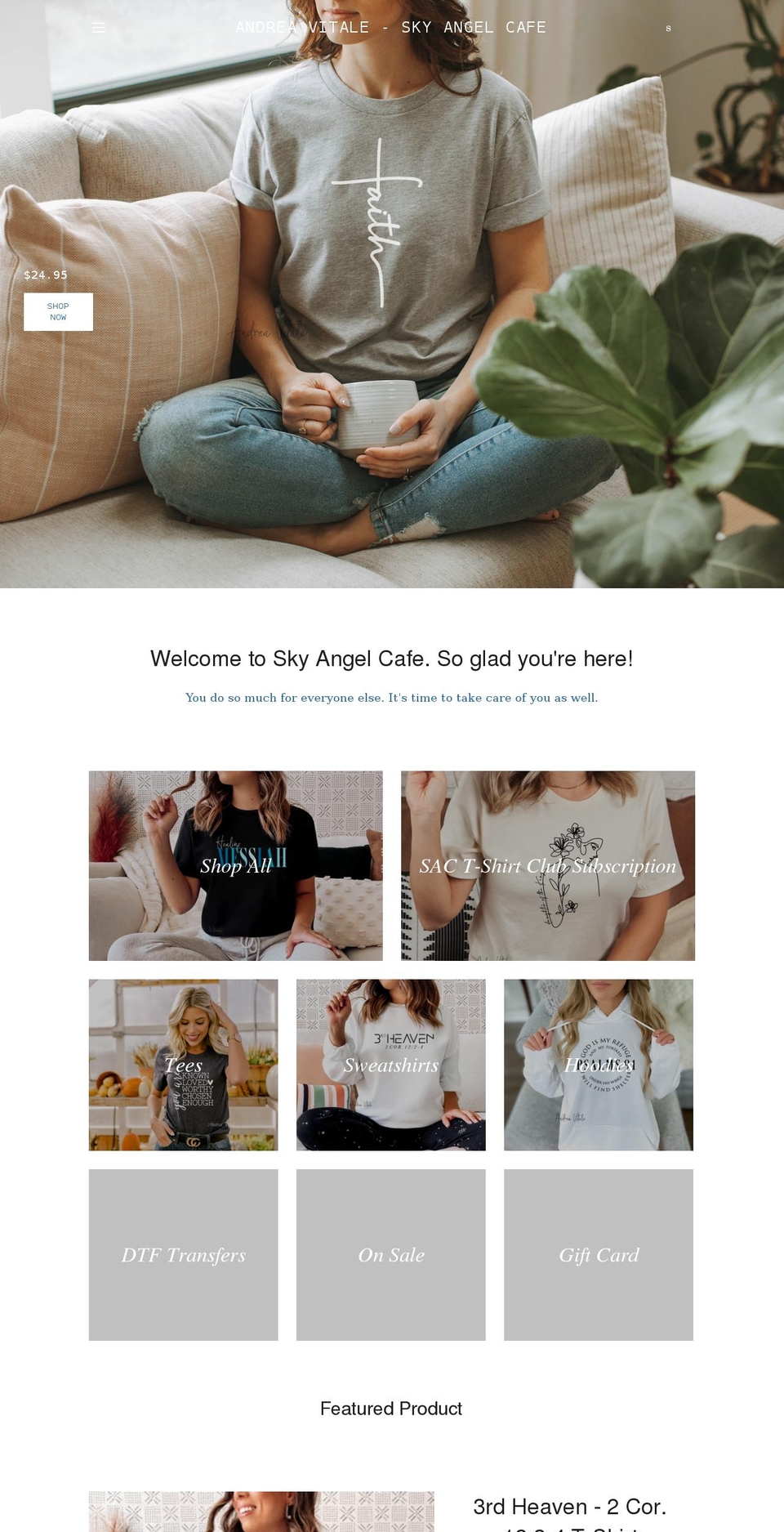 shop.skyangelcafe.com shopify website screenshot
