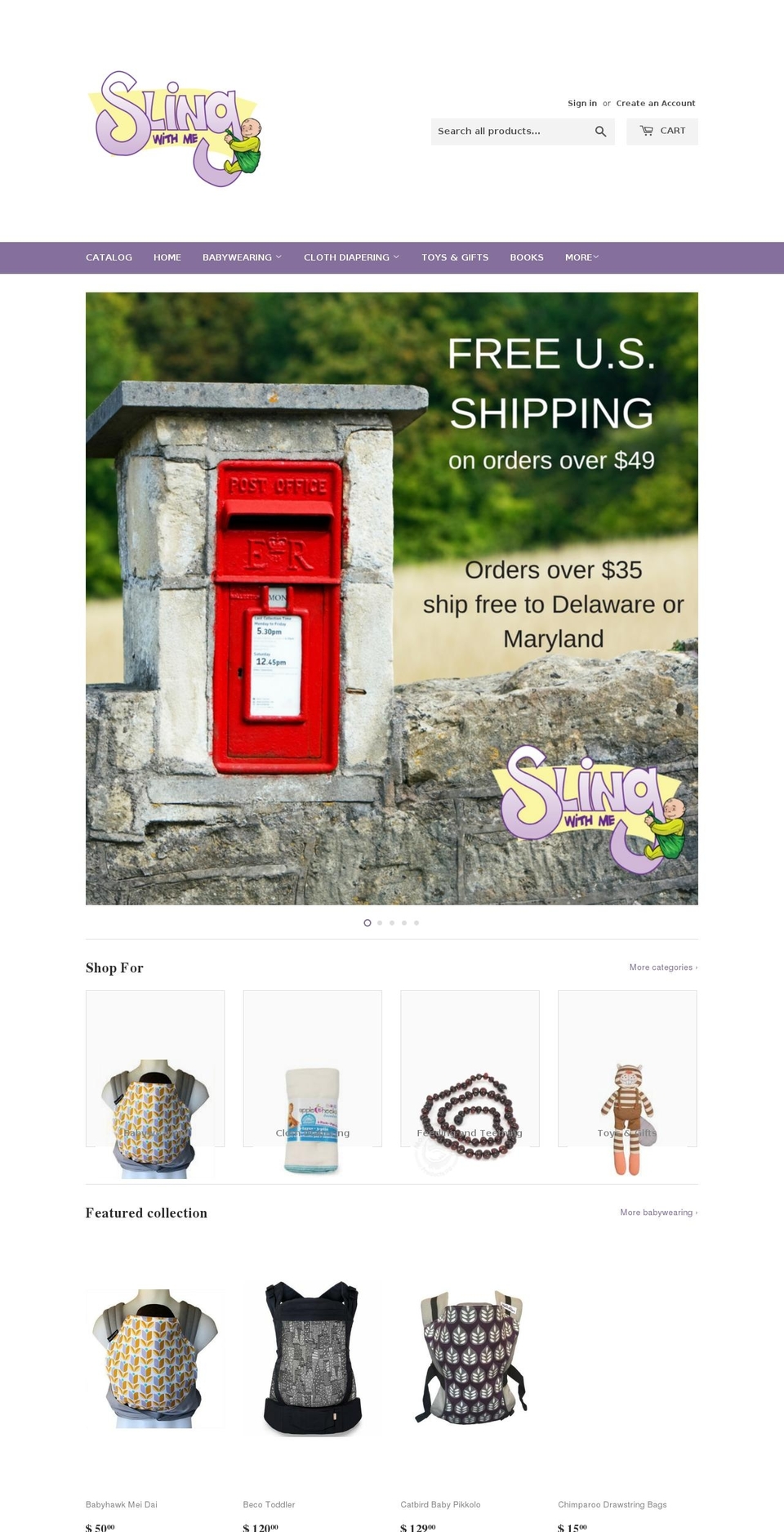 shop.slingwithme.com — Shopify storefront screenshot