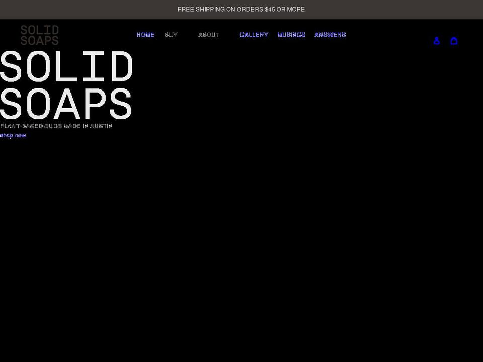 shop.solidsoaps.com shopify website screenshot