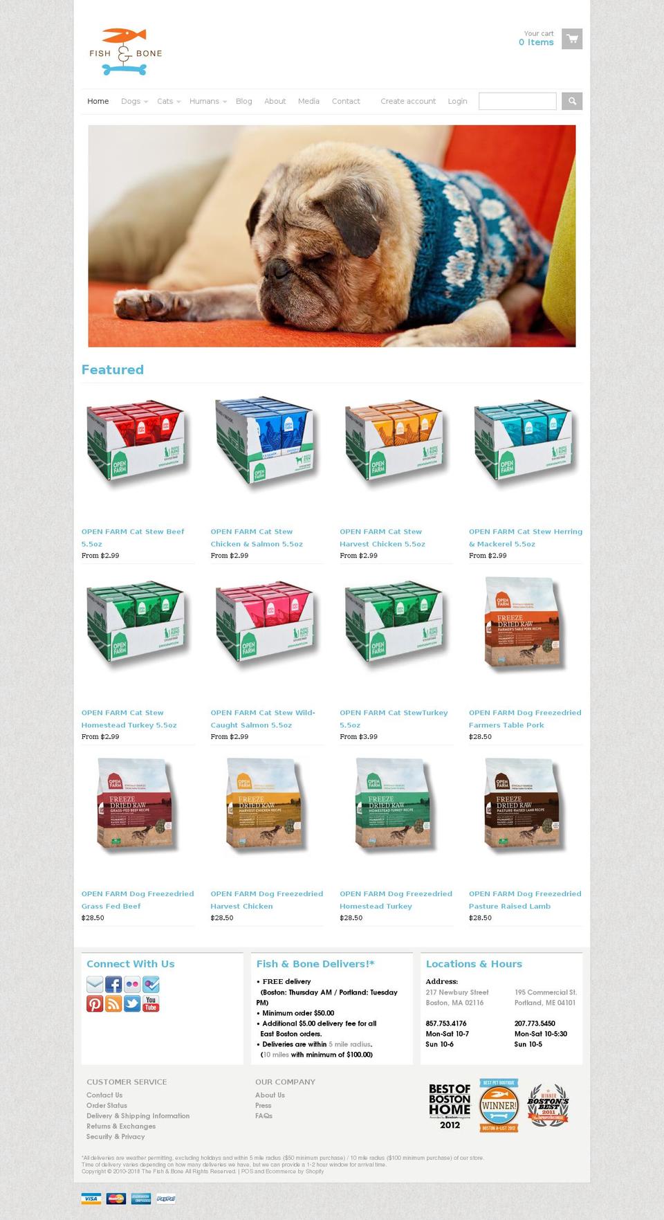 shop.thefishandbone.com — Shopify storefront screenshot