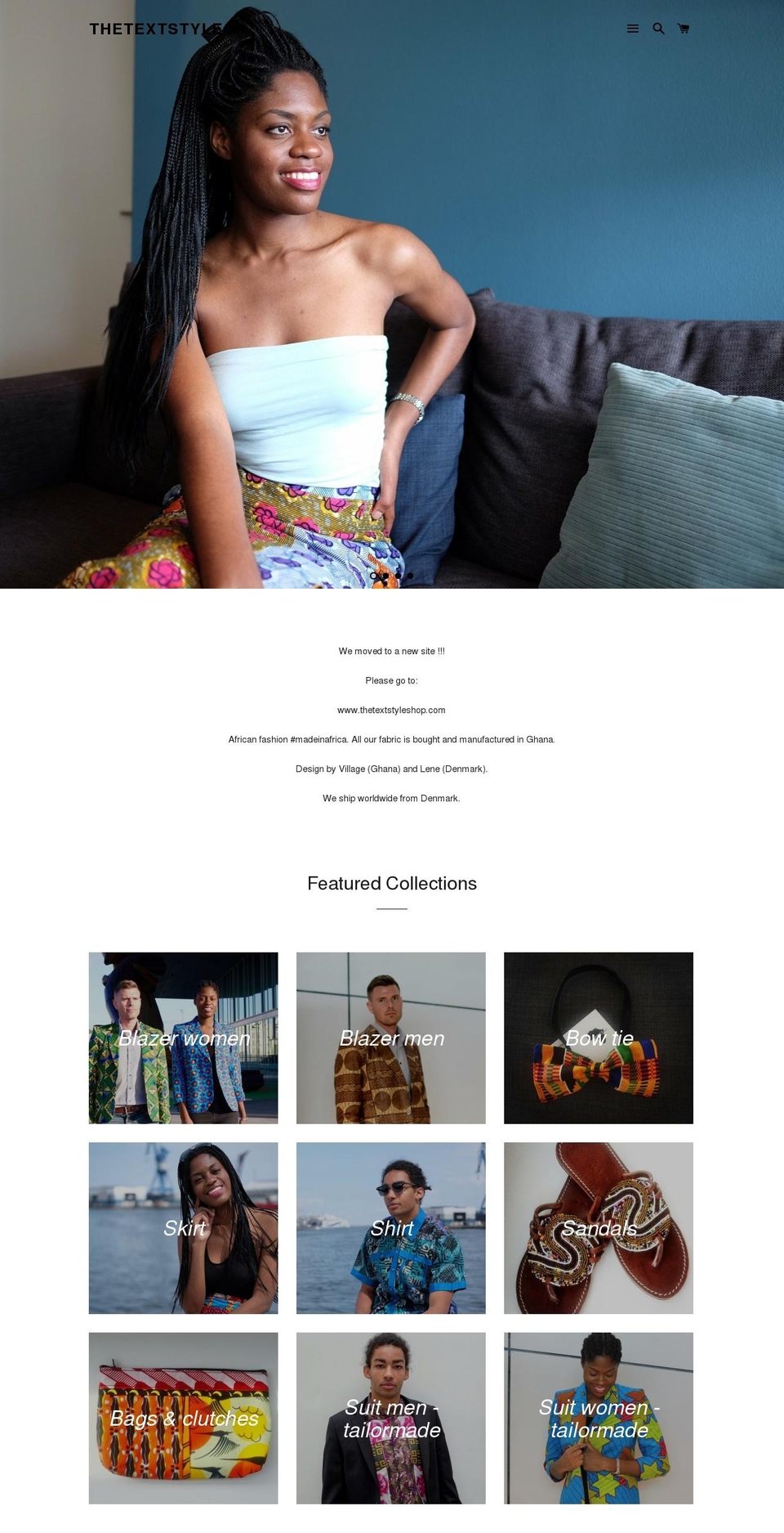 shop.thetextstyle.com shopify website screenshot