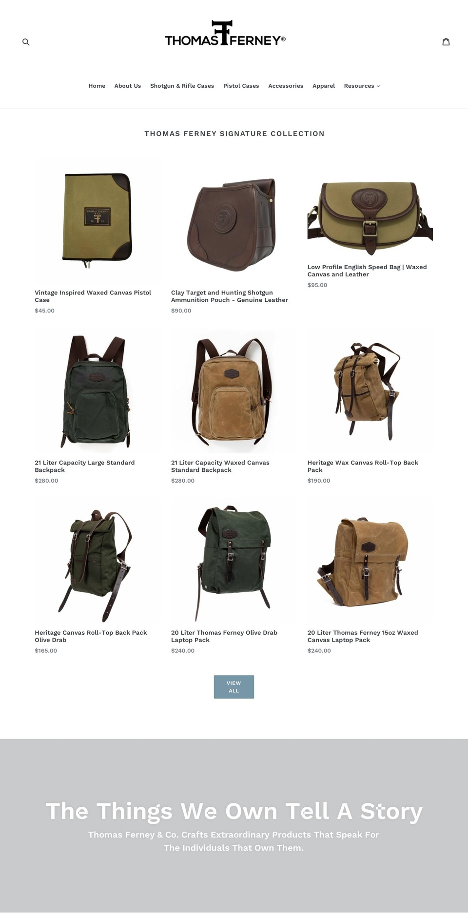 shop.thomasferney.com shopify website screenshot
