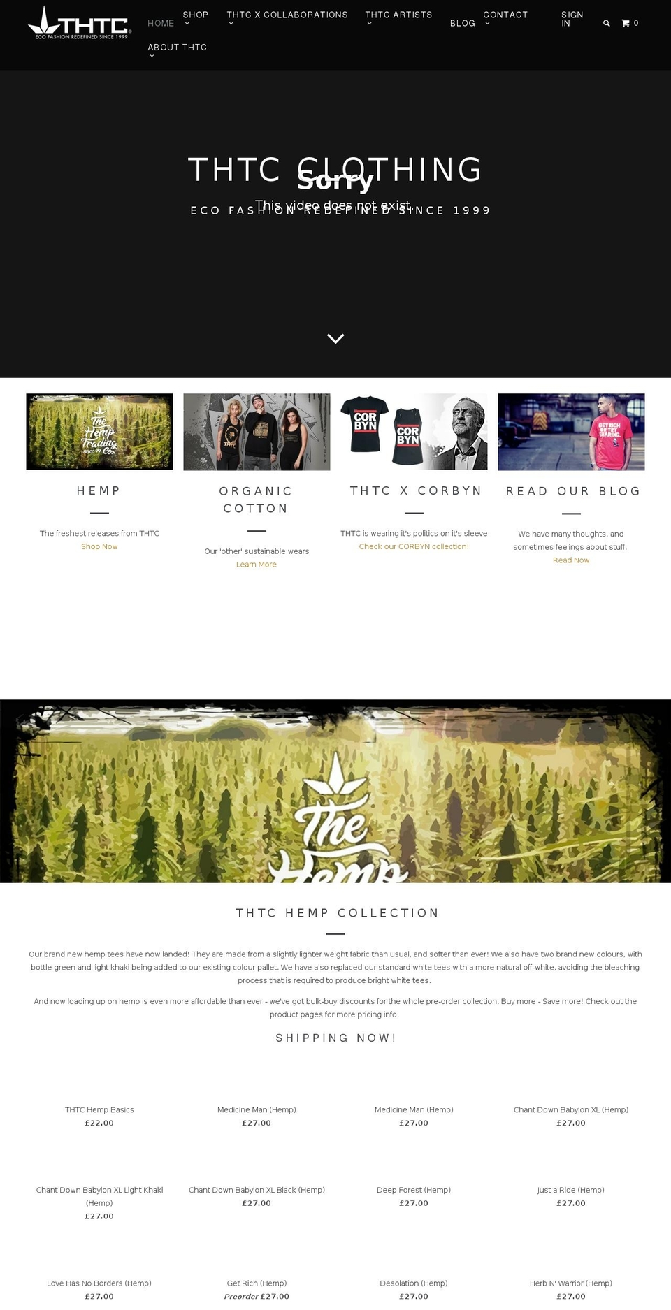 shop.thtc.co.uk shopify website screenshot