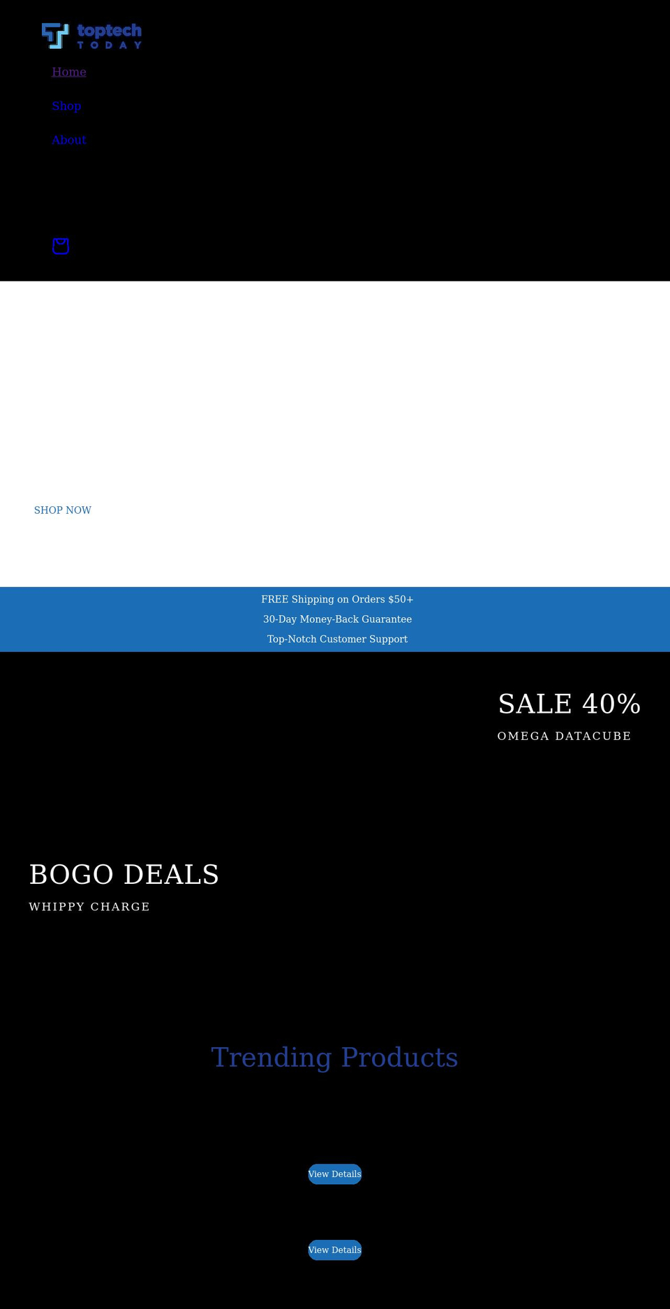 shop.toptechtoday.com shopify website screenshot