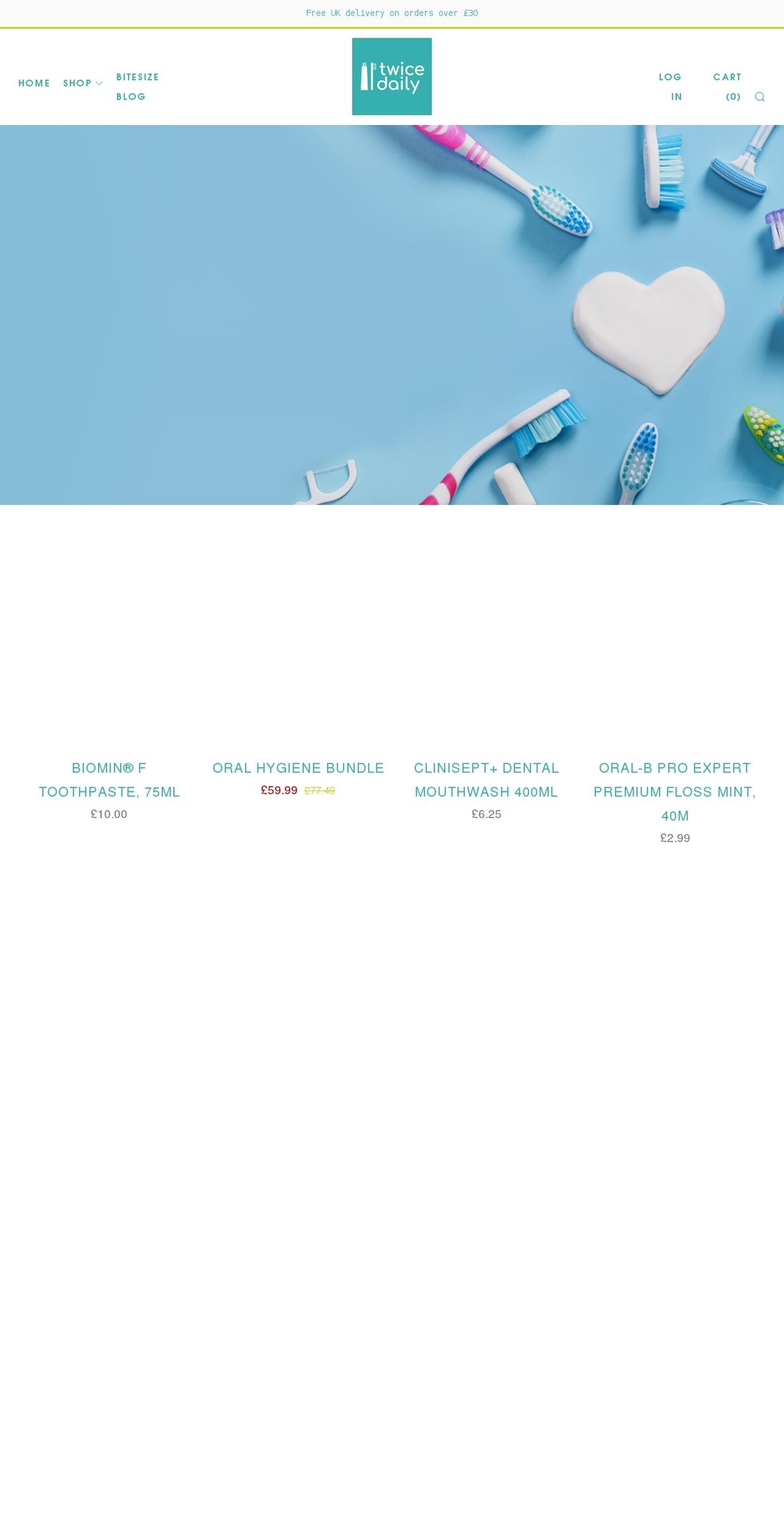shop.twicedaily.co.uk shopify website screenshot