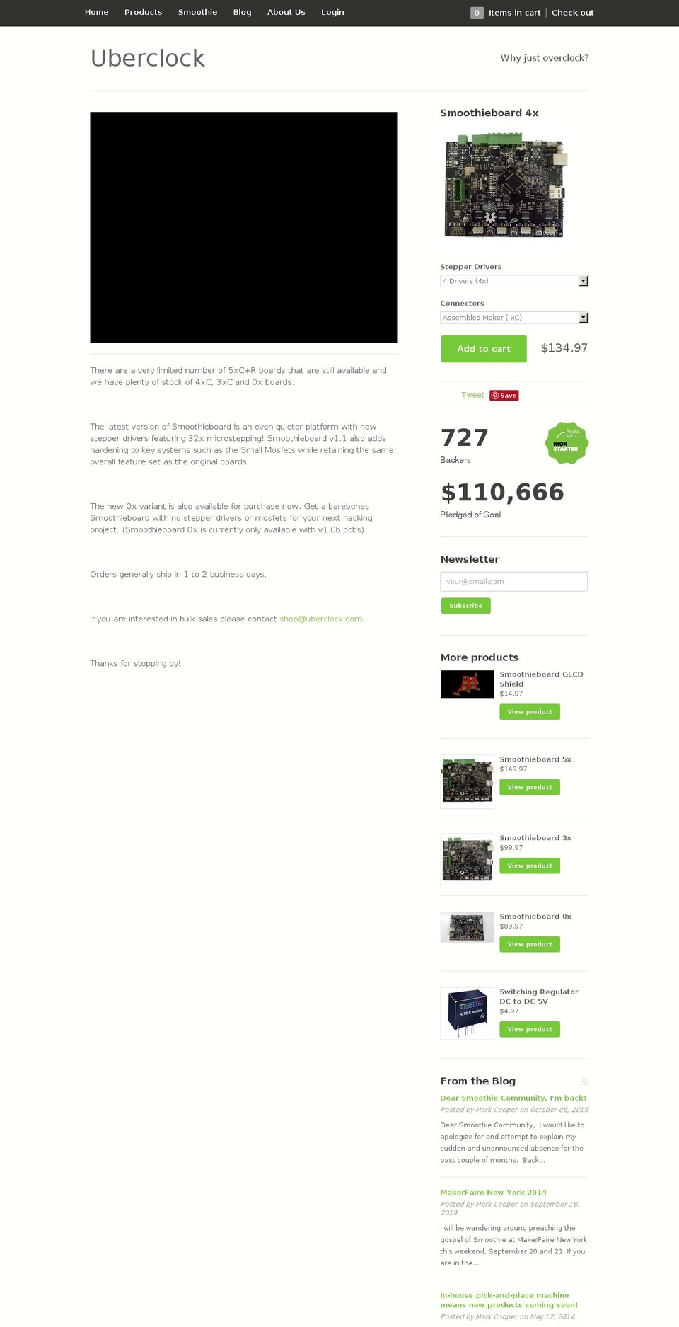 shop.uberclock.com shopify website screenshot