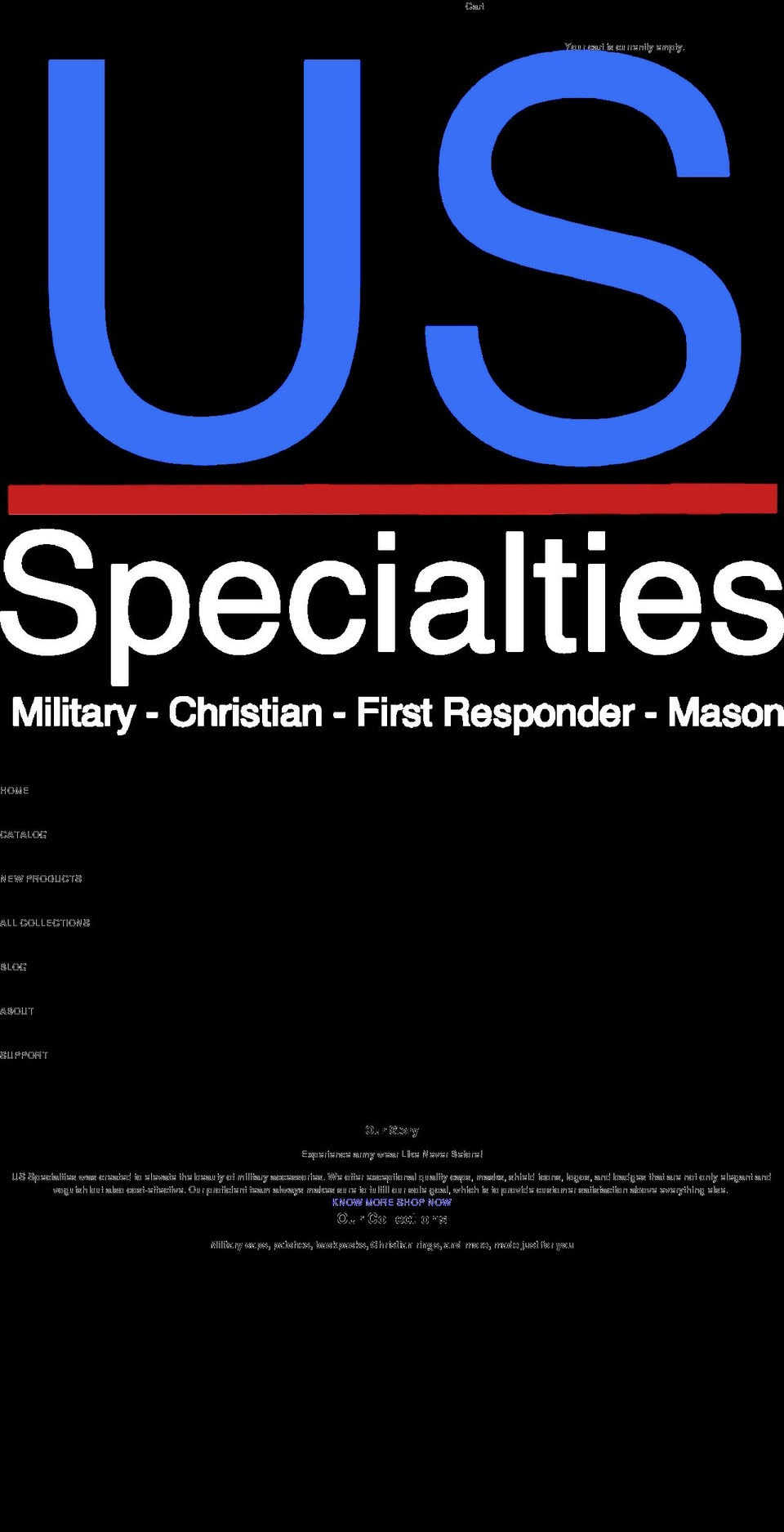 shop.us-specialties.com shopify website screenshot