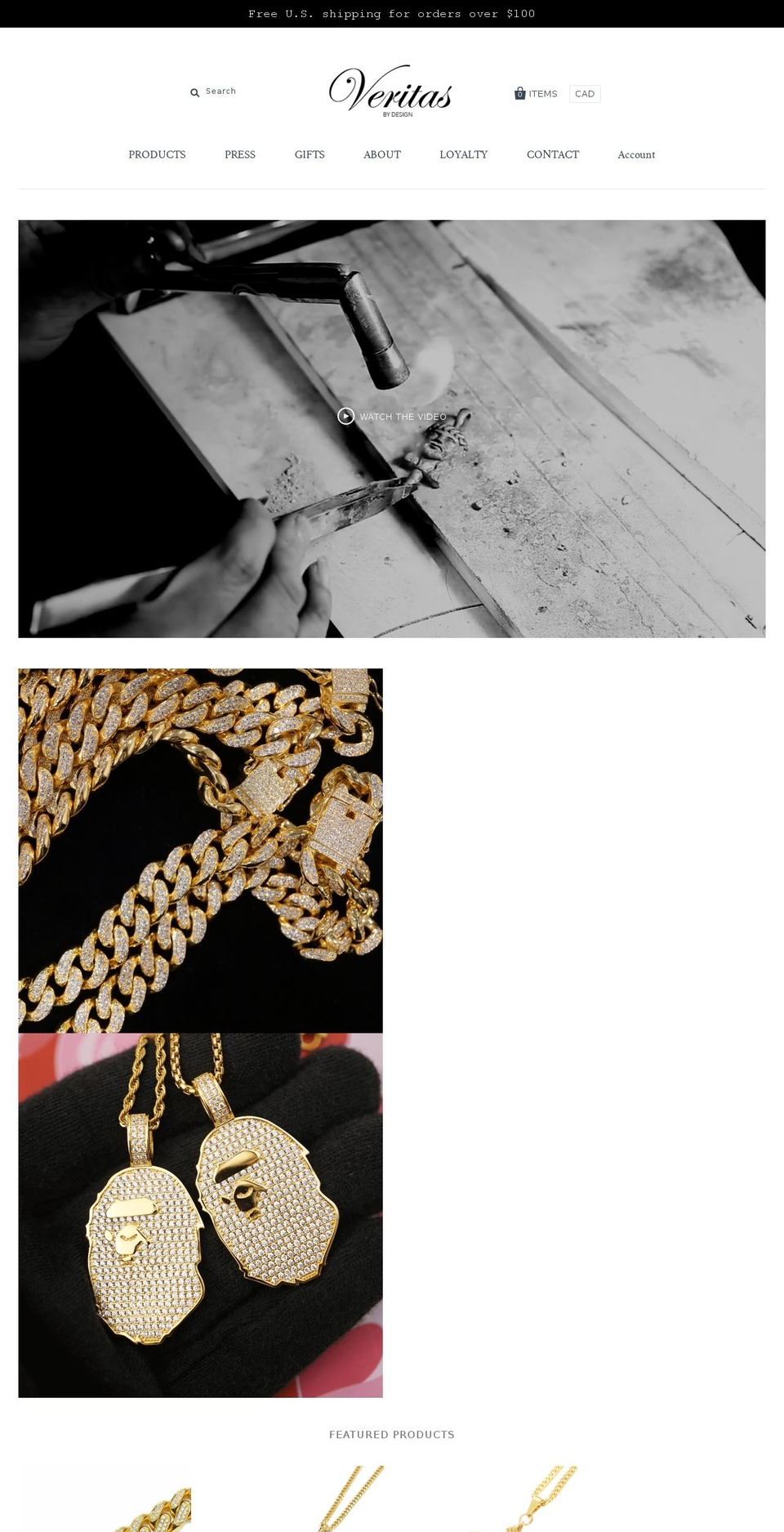 shop.veritasbydesign.com — Shopify storefront screenshot