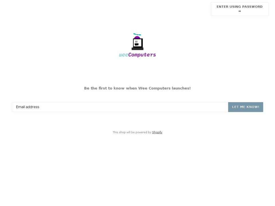 shop.weecomputers.com — Shopify storefront screenshot