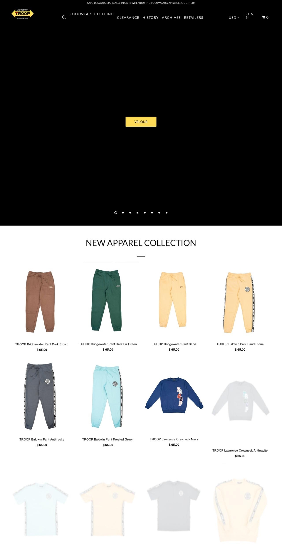 shop.worldoftroop.com shopify website screenshot