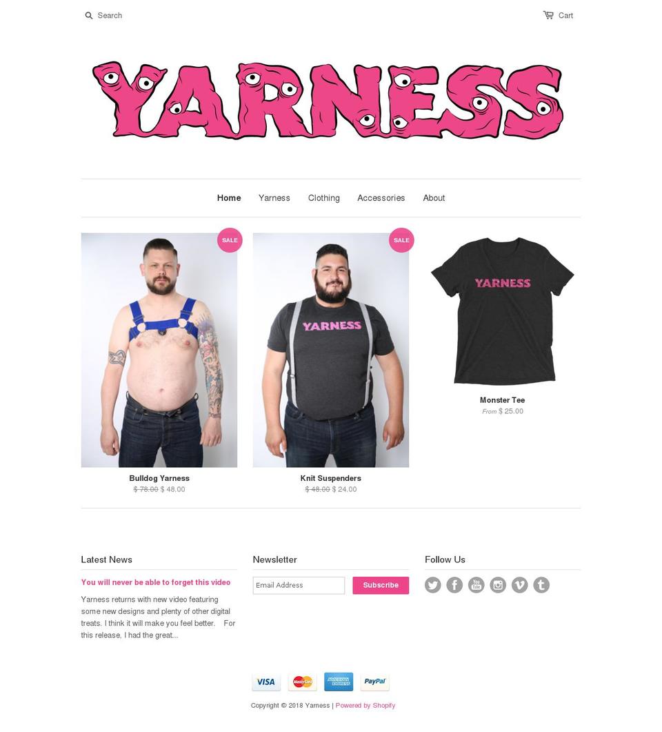 shop.yarness.me shopify website screenshot