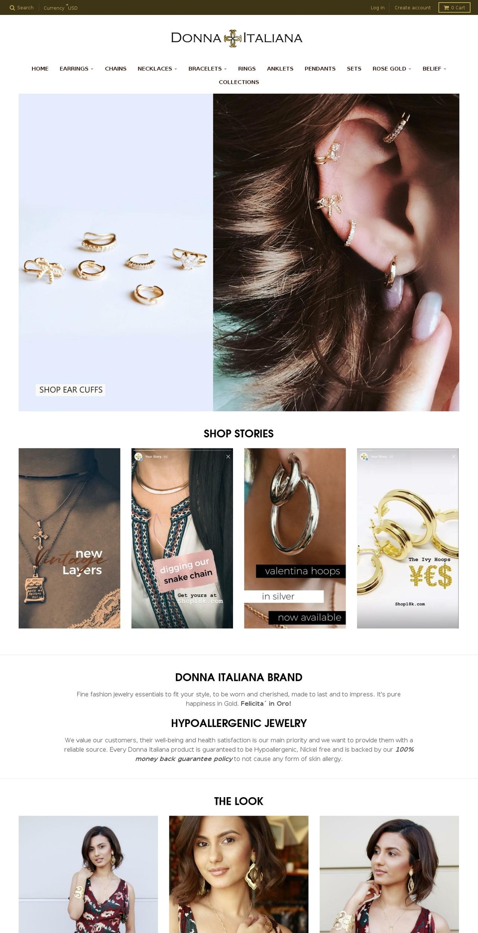 shop18k.com shopify website screenshot