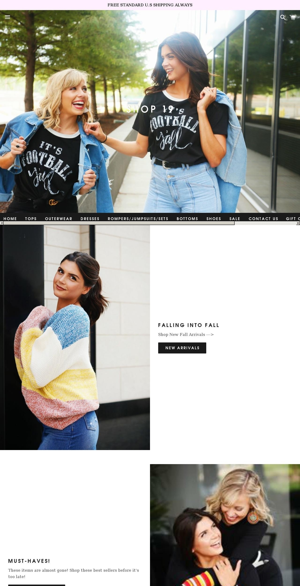 shop19boutique.com — Shopify storefront screenshot