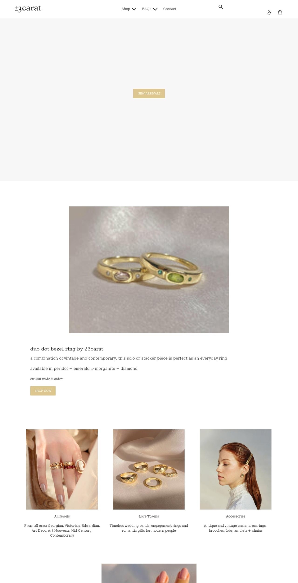 shop23carat.com shopify website screenshot