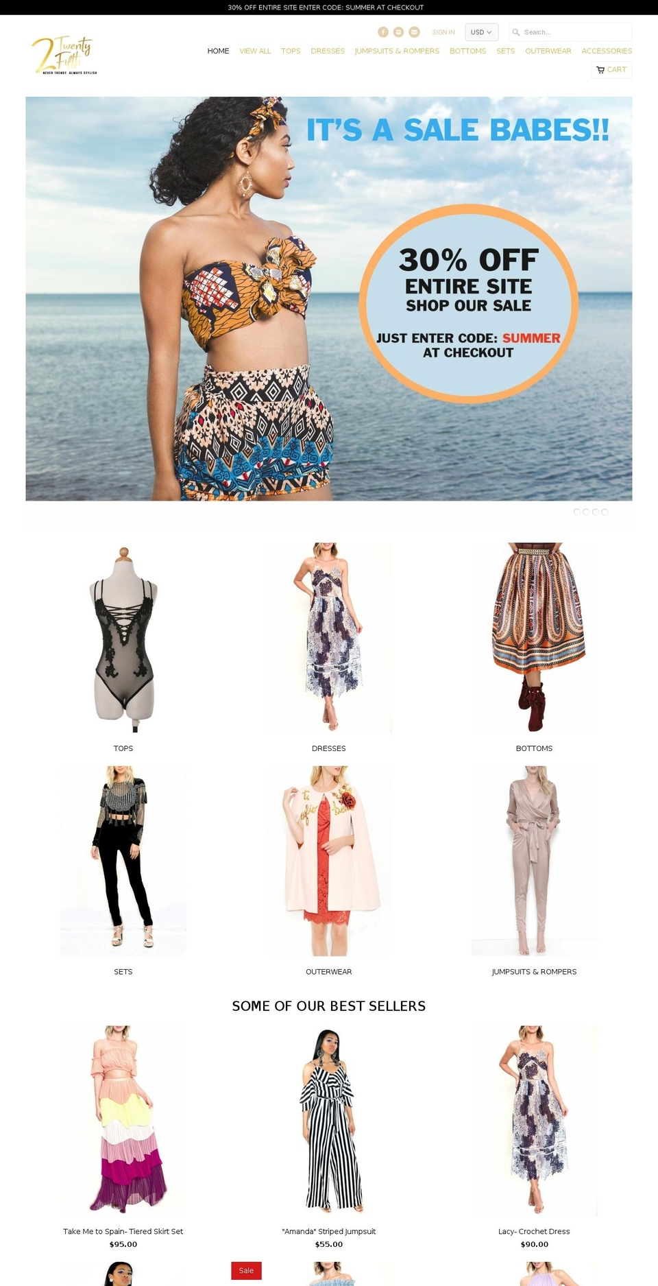 shop2twenty-fifth.com — Shopify storefront screenshot