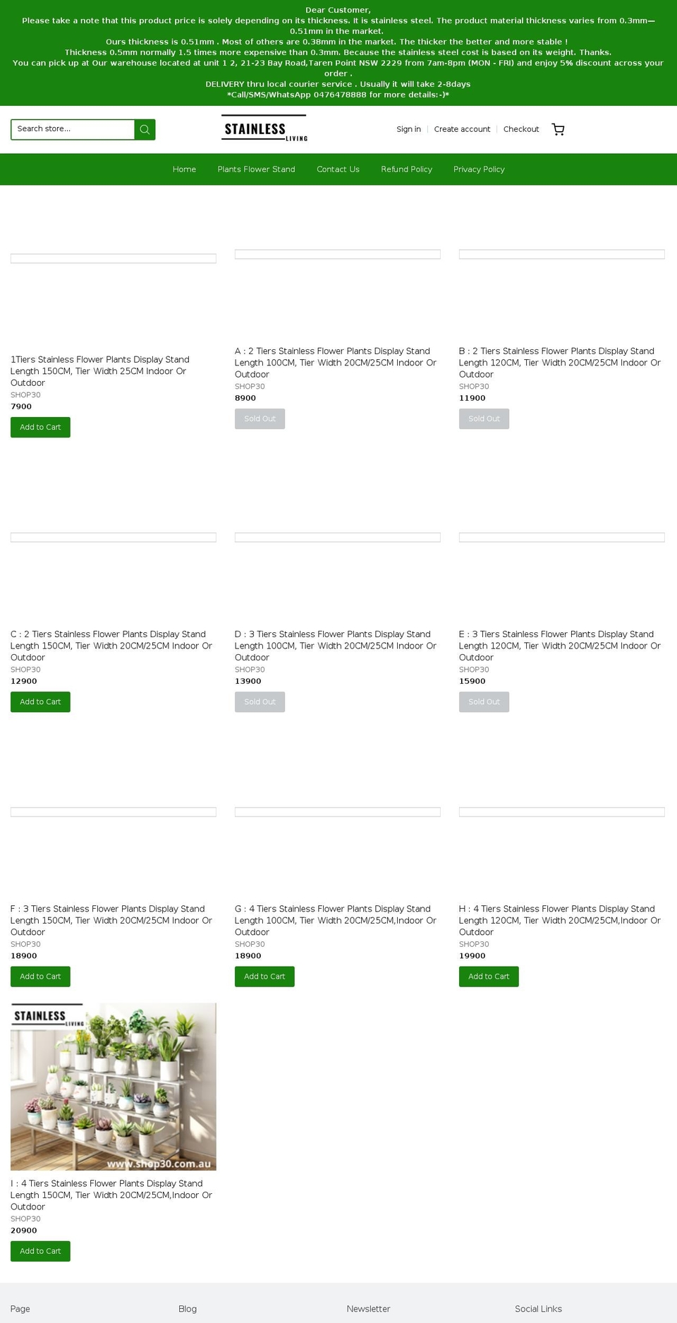 shop30.com.au shopify website screenshot