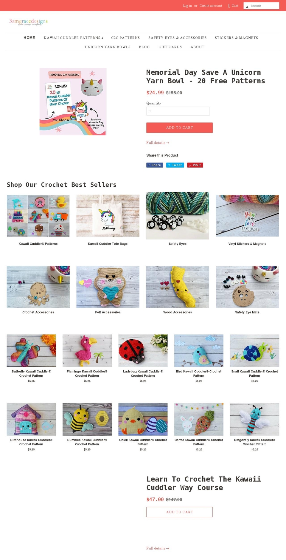 shop3amgracedesigns.com shopify website screenshot