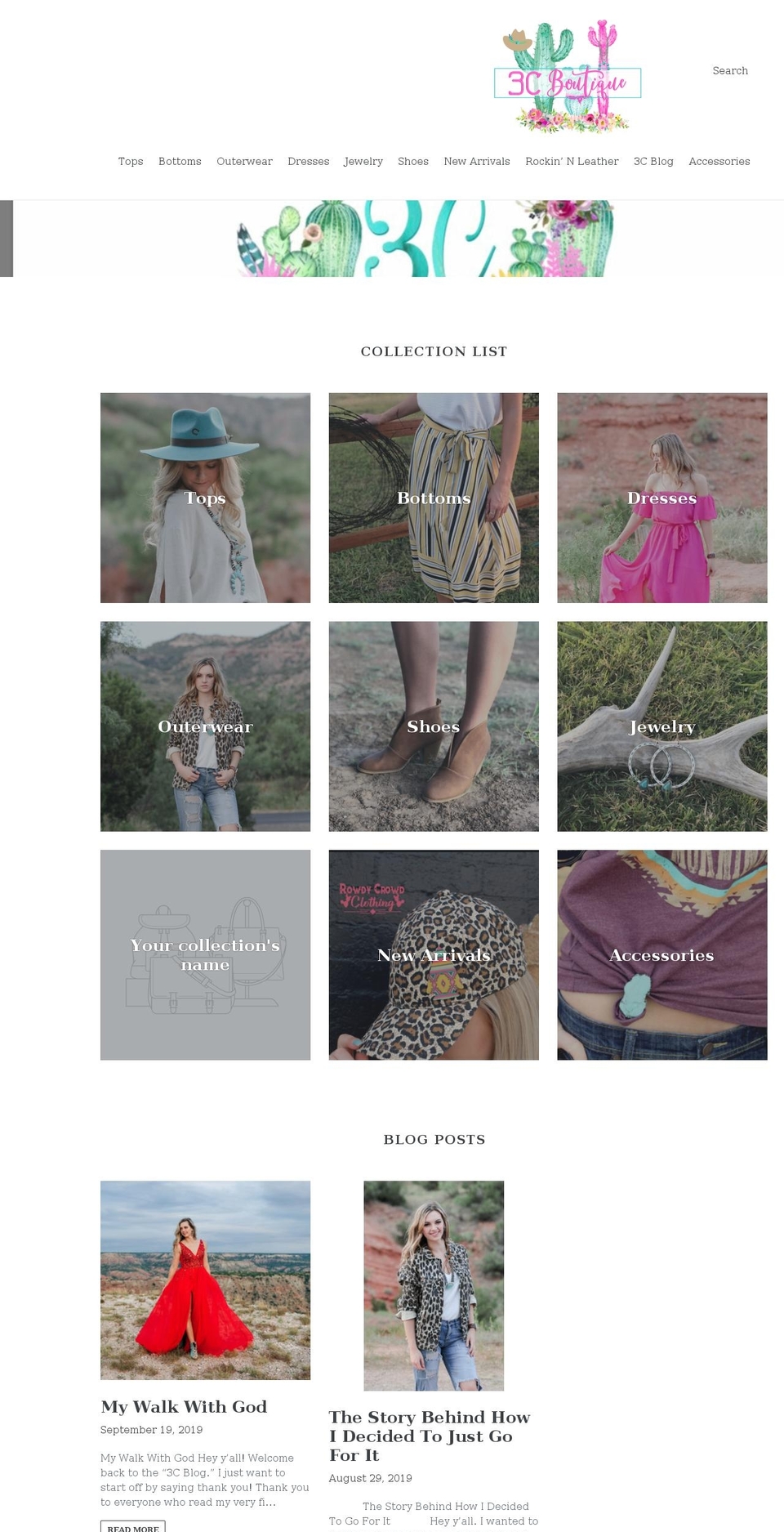 shop3cboutique.com shopify website screenshot